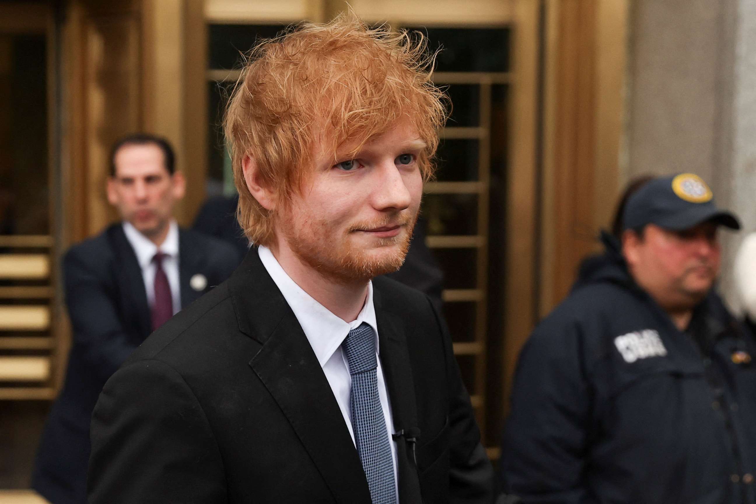PHOTO: Singer Ed Sheeran leaves the Manhattan federal court after his copyright trial in New York City, May 4, 2023.