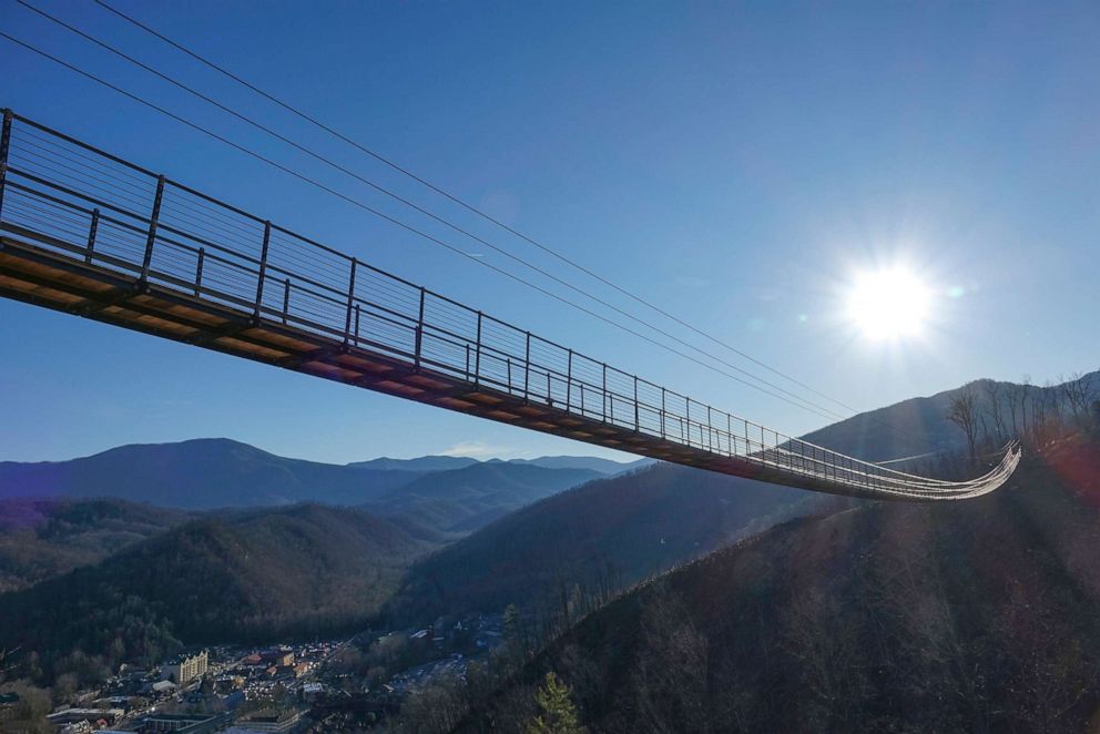 PHOTO: The longest pedestrian bridge in North America, the Gatlinburg SkyBridge, is set to open in Tennessee on May 17. 