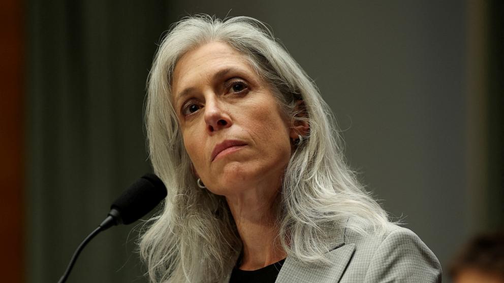PHOTO: Susan Monarez, nominee to be director of the Centers for Disease Control and Prevention, testifies before a Senate Health, Education, Labor, and Pensions Committee confirmation hearing on Capitol Hill in Washington, June 25, 2025. 