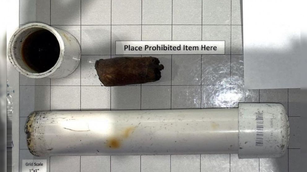 PHOTO: This item, which was originally believed to be a pipe bomb in a traveler’s carry-on bag at LaGuardia Airport on Sunday, Nov. 8, 2020, turned out to be a homemade cigar humidor and was confiscated.