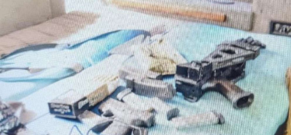 PHOTO: A photo of the firearms and some of the ammunition and magazines taken from Taylor Taranto’s vehicle from a detention memo released by the U.S. District Court for the District of Columbia.