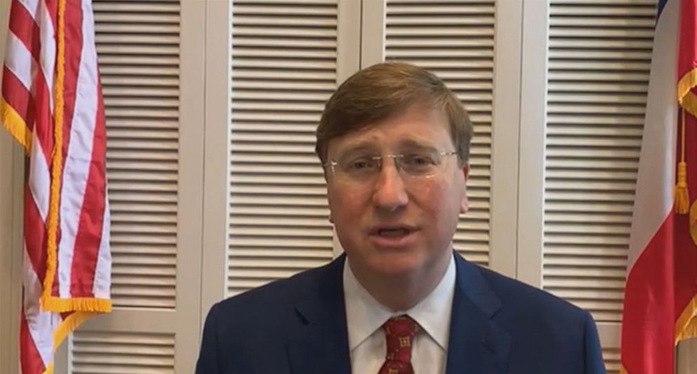 PHOTO: Mississippi Gov. Tate Reeves spoke to ABC News about why he's reopening the state and what he's doing to protect those most vulnerable to the coronavirus. 