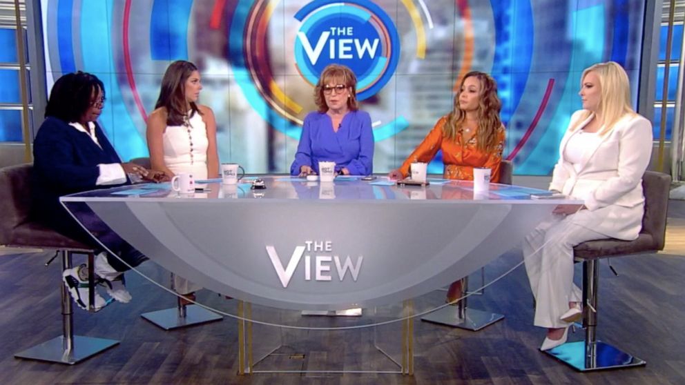 PHOTO: "The View" co-hosts Whooi Goldberg, Abby Huntsman, Joy Behar, Sunny Hostin, and Meghan McCain discuss gun control on the season 23 premiere Tuesday, Sept. 3, 2019.