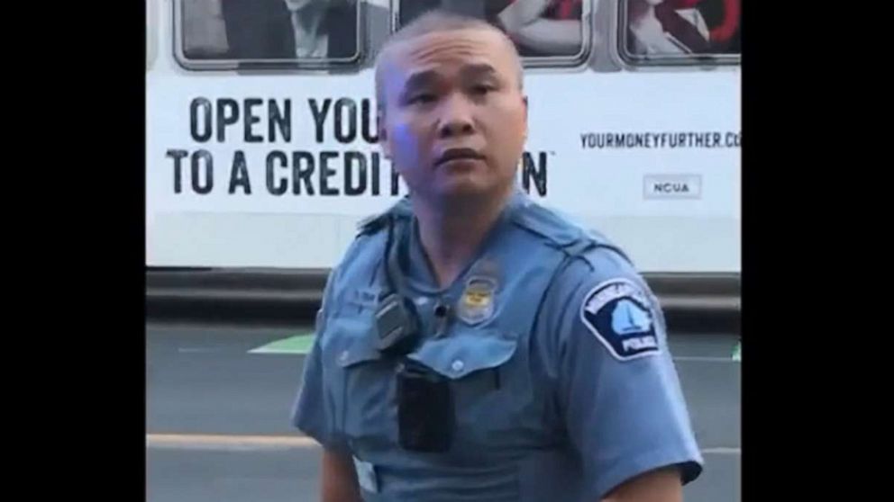 PHOTO: FILE - In this screen grab from video, former Minneapolis Police Officer Tou Thao appears at the scene where George Floyd died at the hands of former Police Officer Derek Chauvin, on May 25, 2020, in Minneapolis.
