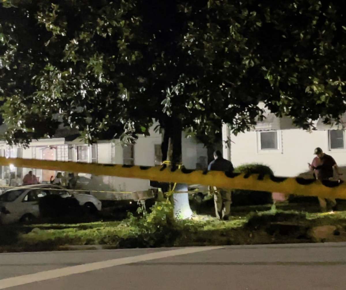 PHOTO: Police at the scene of a shooting where a 13-year-old boy was killed in Tuscaloosa, Ala., Oct. 15, 2021.