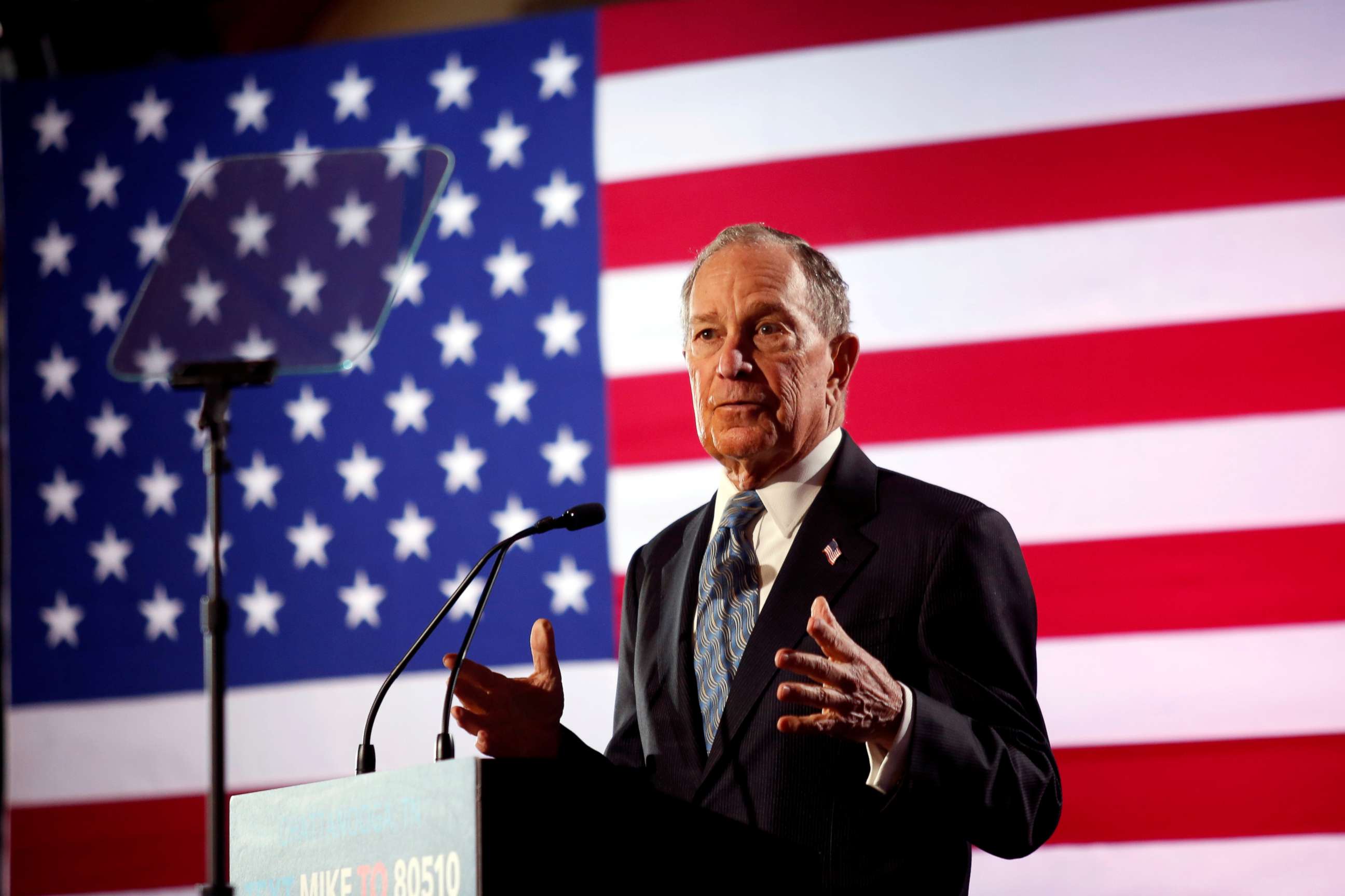PHOTO: Democratic presidential candidate Michael Bloomberg speaks during a campaign event at the Bessie Smith Cultural Center in Chattanooga, Tennessee, U.S. February 12, 2020.