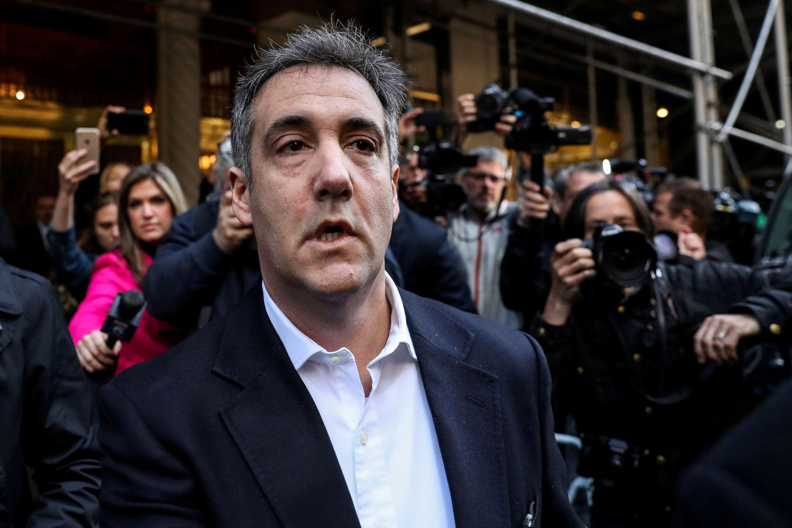 In this May, 6, 2019, file photo, Michael Cohen, President Donald Trump's former lawyer, leaves his apartment in New York to report to prison.
