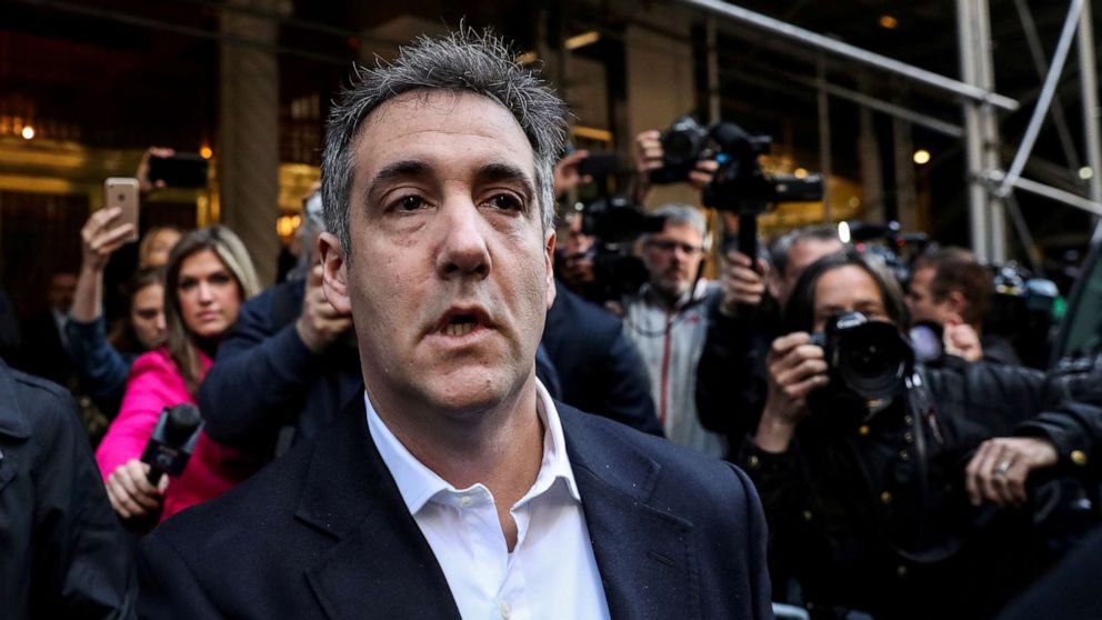 In this May, 6, 2019, file photo, Michael Cohen, President Donald Trump's former lawyer, leaves his apartment in New York to report to prison.