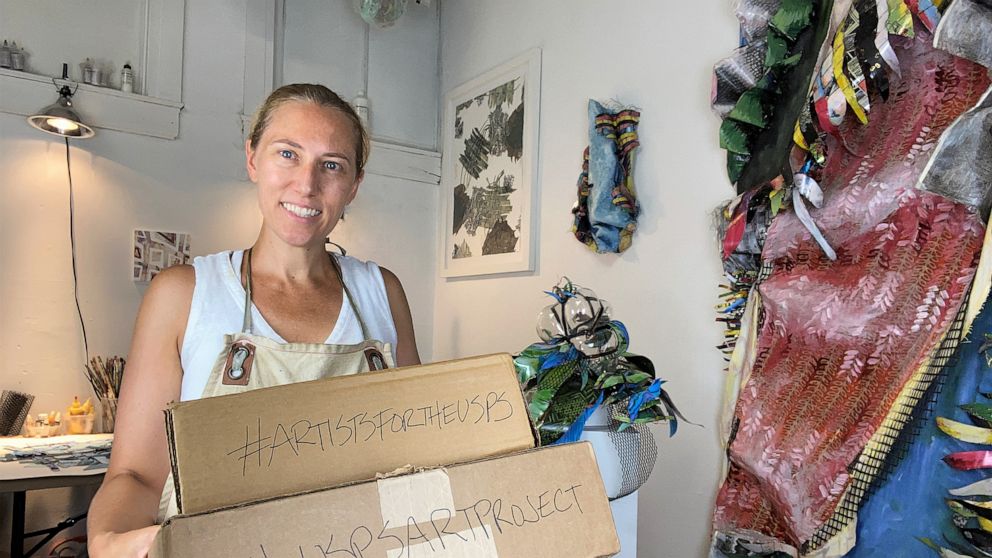 PHOTO: Brooklyn-based artist and founder of USPS Art Project Christina Massey is getting creative to safely collaborate with other artists in a time of social-distancing
