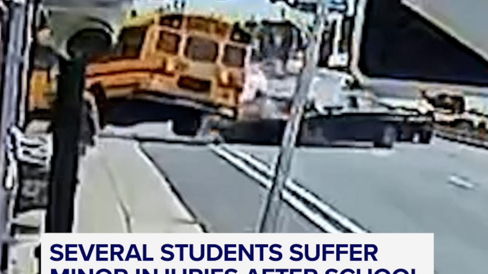 Several students suffer minor injuries after school bus crash in ...