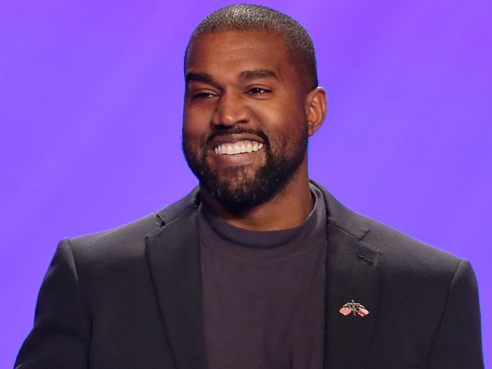 PHOTO: FILE - This Nov. 17, 2019, file photo shows Kanye West on stage during a service at Lakewood Church in Houston. 