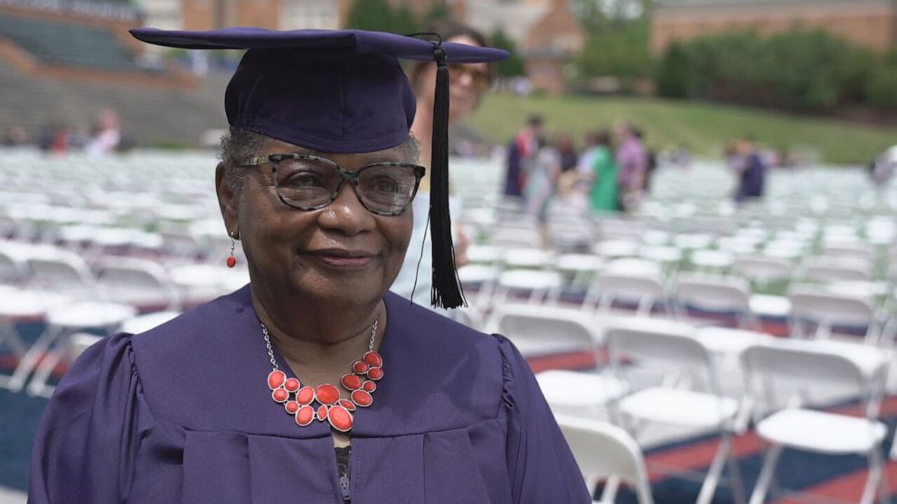 PHOTO: Vivian Cunningham graduated from Samford University in Birmingham, Alabama, at the age of 78. 