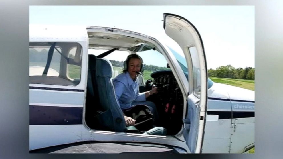Pilot Cathy Lewan, shown in the cockpit of her small plane.