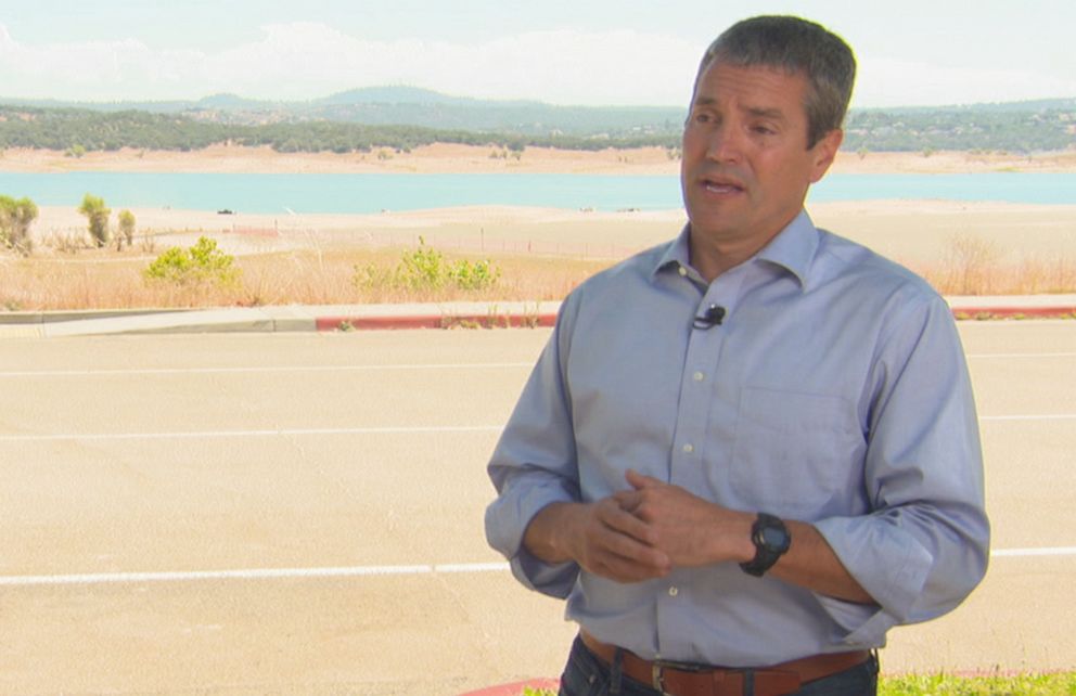 PHOTO: California Natural Resources Secretary Wade Crowfoot talks to ABC News about the severe drought his state is currently experiencing. 