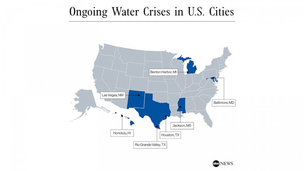 Map: Where US cities are running out of clean water