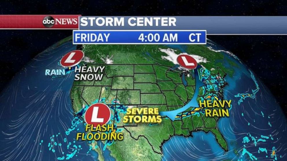 Stormy weekend ahead for millions across US - Good Morning America