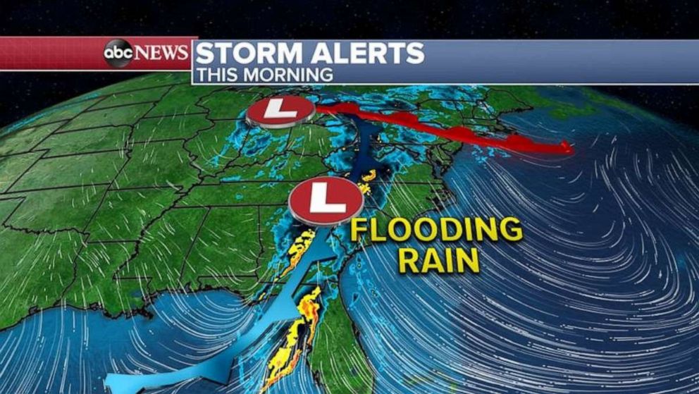 Flooding rain expected for the East Coast as record heat moves into ...