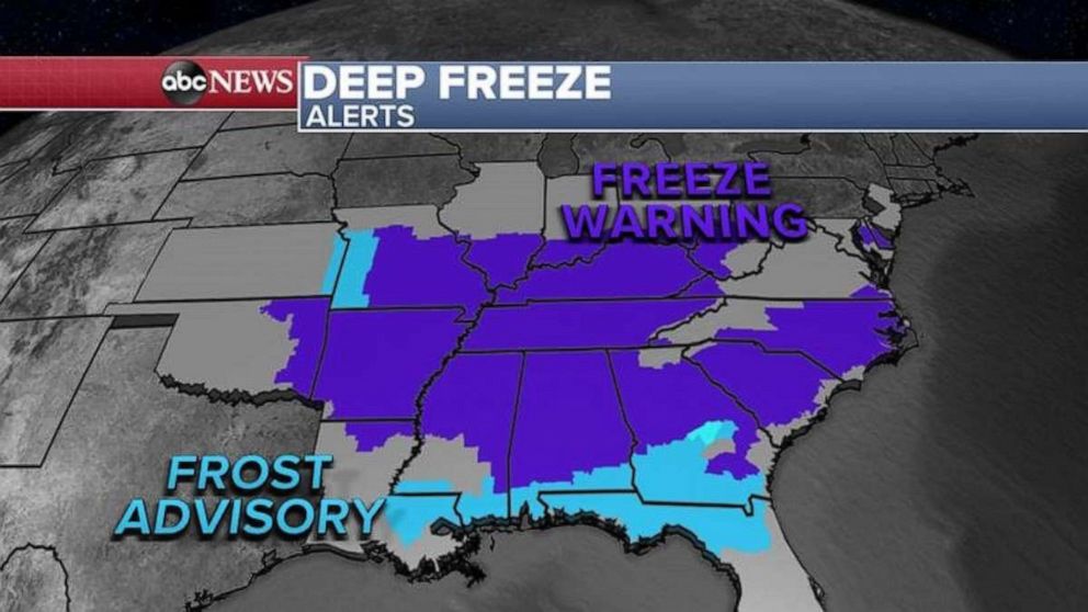 Winter-like feel to start Easter weekend for Northeast and South - ABC News