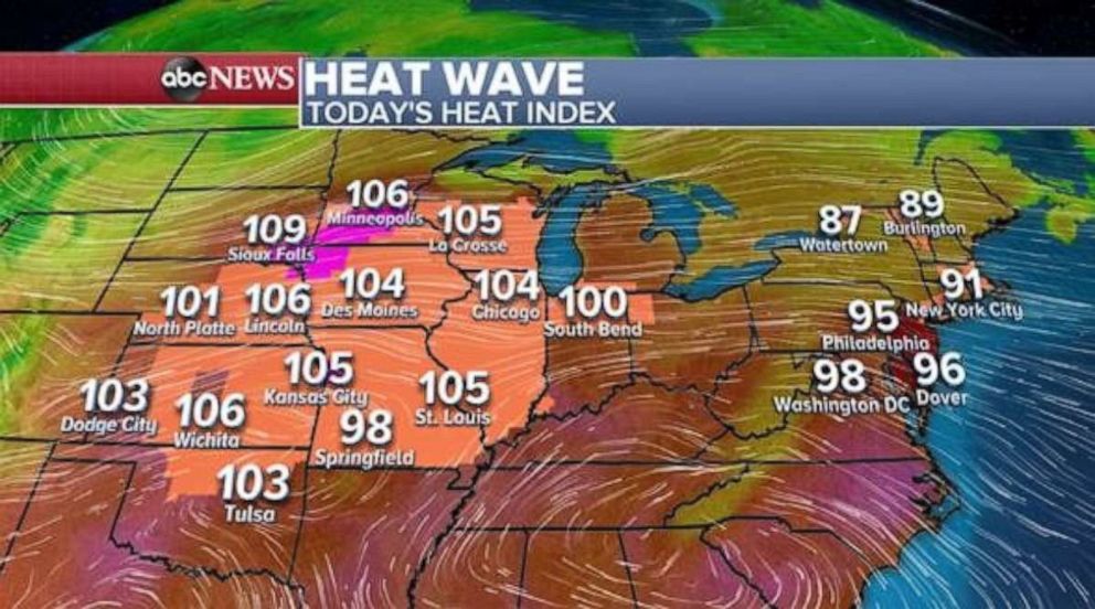 PHOTO: The heat wave will continue to build through the weekend, especially in the Northeast, where cities are expected to remain in a heat wave through the beginning of next week