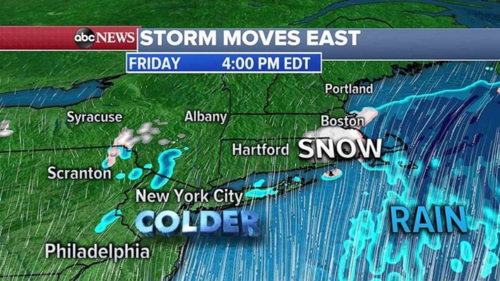PHOTO: The coldest air of the season is forecast for millions in Northeast.