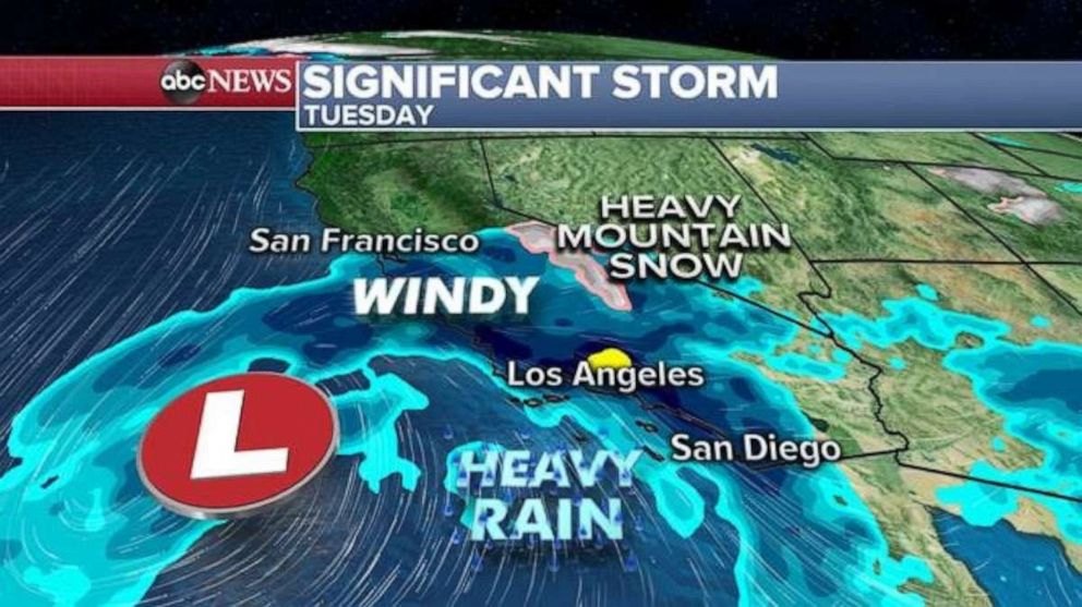 PHOTO: This storm could bring the first significant rainfall of the season to parts of California. 
