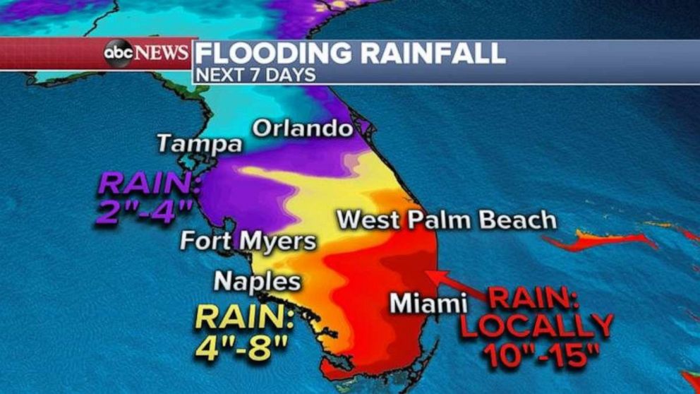 PHOTO: Some areas in southern Florida could see 10 to 15 inches of rain.