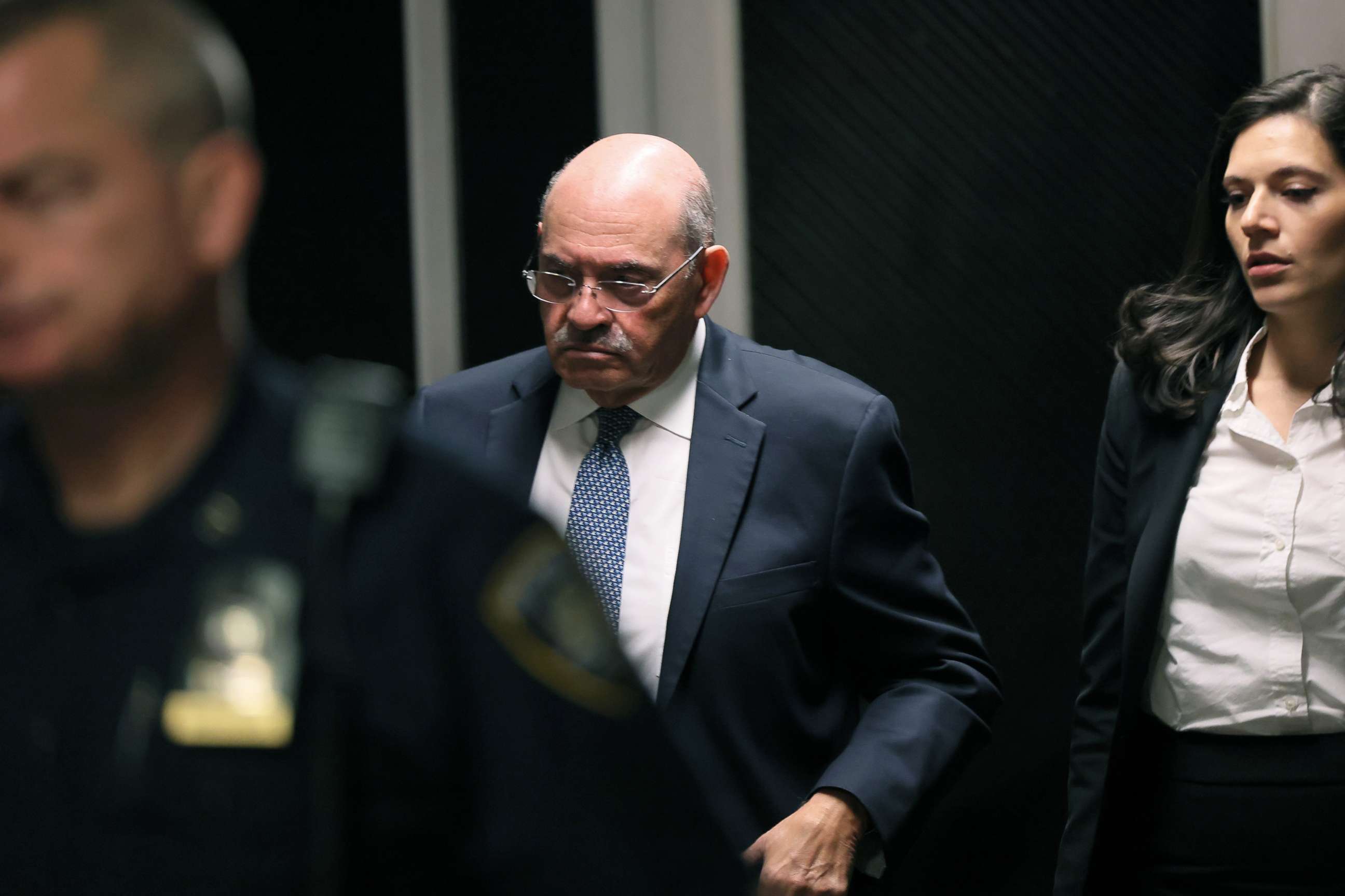 PHOTO: Former CFO Allen Weisselberg leaves the courtroom for a lunch recess during a trial at the New York Supreme Court, Nov. 17, 2022, in New York.