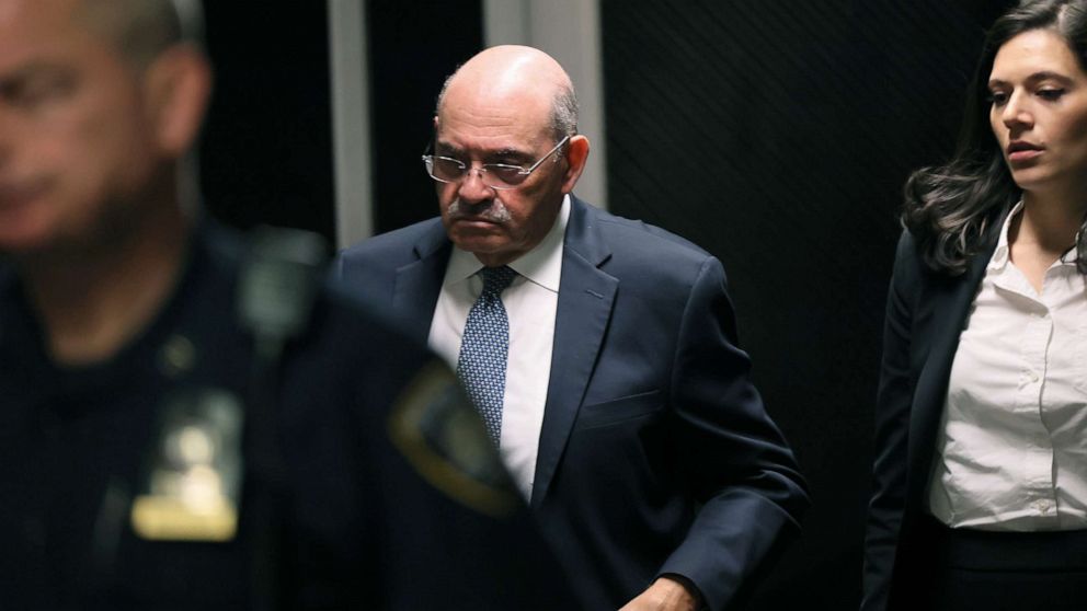 PHOTO: Former CFO Allen Weisselberg leaves the courtroom for a lunch recess during a trial at the New York Supreme Court, Nov. 17, 2022, in New York.