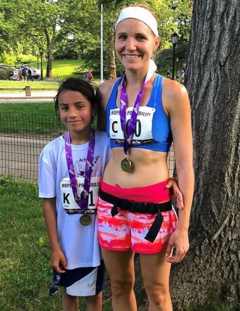 PHOTO: Wilfrin and his mother Lisa Hernandez-Cruz at the Achilles hope and possibility run in 2017. 