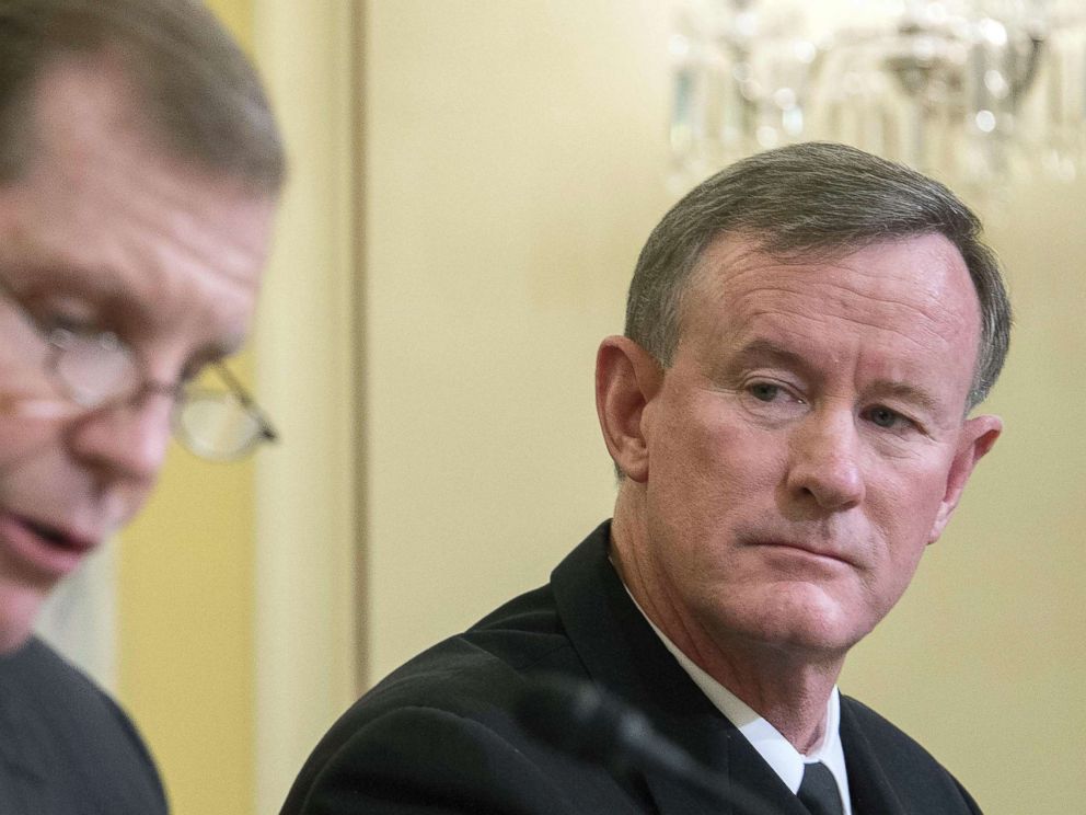 PHOTO: Commander of U.S. Special Operations Command, Admiral William H. McRaven, right, testifies before the Senate Armed Services subcommittee in Washington, D.C., March 11, 2014.