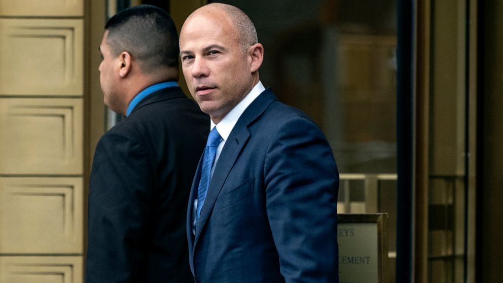 FILE - In this July 23, 2019, file photo, California attorney Michael Avenatti walks from a courthouse in New York, after facing charges. A Los Angeles amateur basketball league's founder told jurors Thursday, Feb. 6, 2020, that Avenatti betrayed him