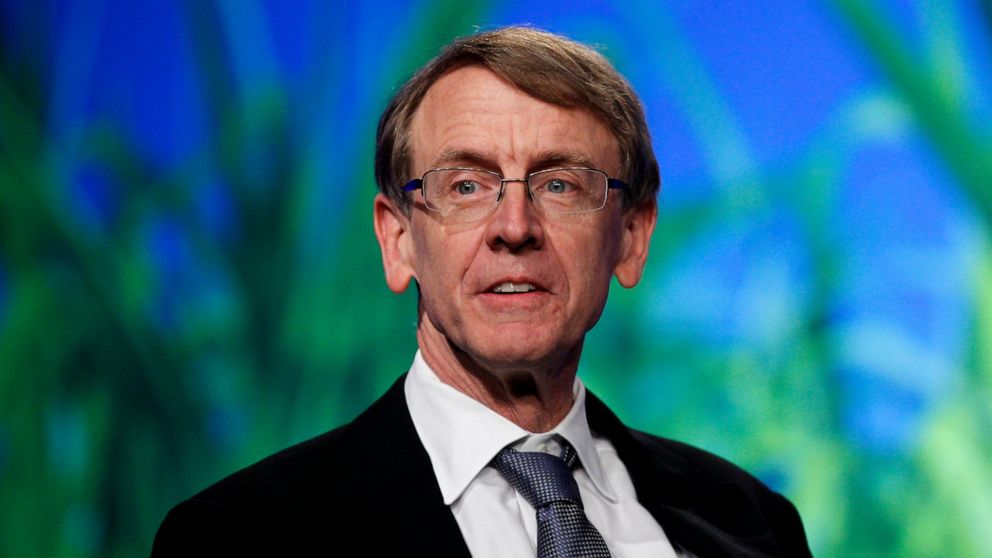 FILE - Venture capitalist John Doerr at Renmatix's planned new headquarters and research center, Tuesday, Sept. 27, 2011, in King of Prussia, Pa. Stanford University has received a $1.1 billion. gift from venture capitalist John Doerr and his wife, A