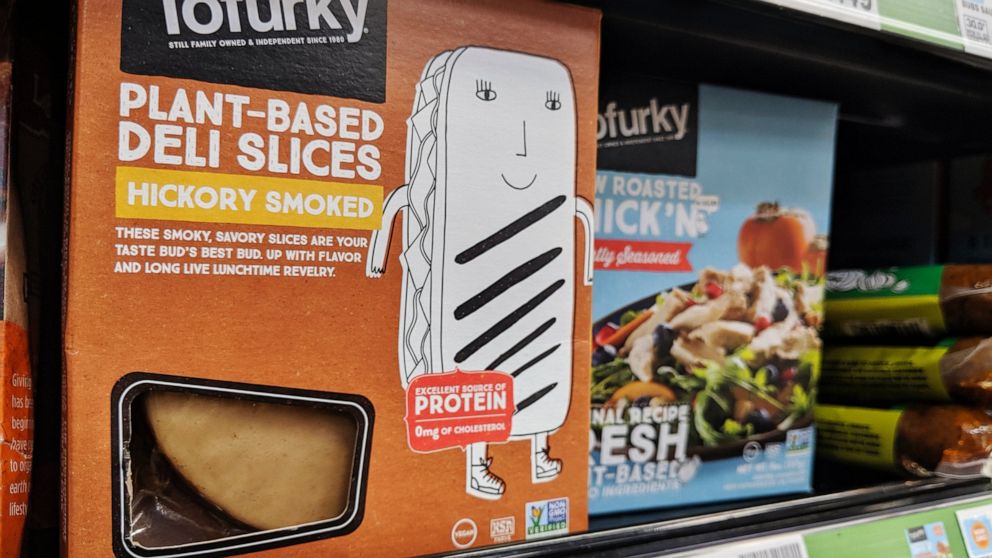 Tofurky brand plant-based "deli slices" are sold at a Little Rock grocery store in this Monday, July 22, 2019 photo. The ACLU and other other rights organizations filed a lawsuit in federal court on Tofurky's behalf claiming an Arkansas law that will