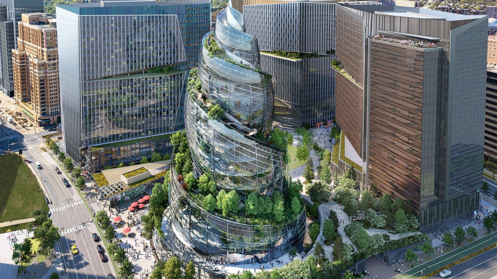 County grants approval for Amazon's helix-shaped HQ tower - ABC News