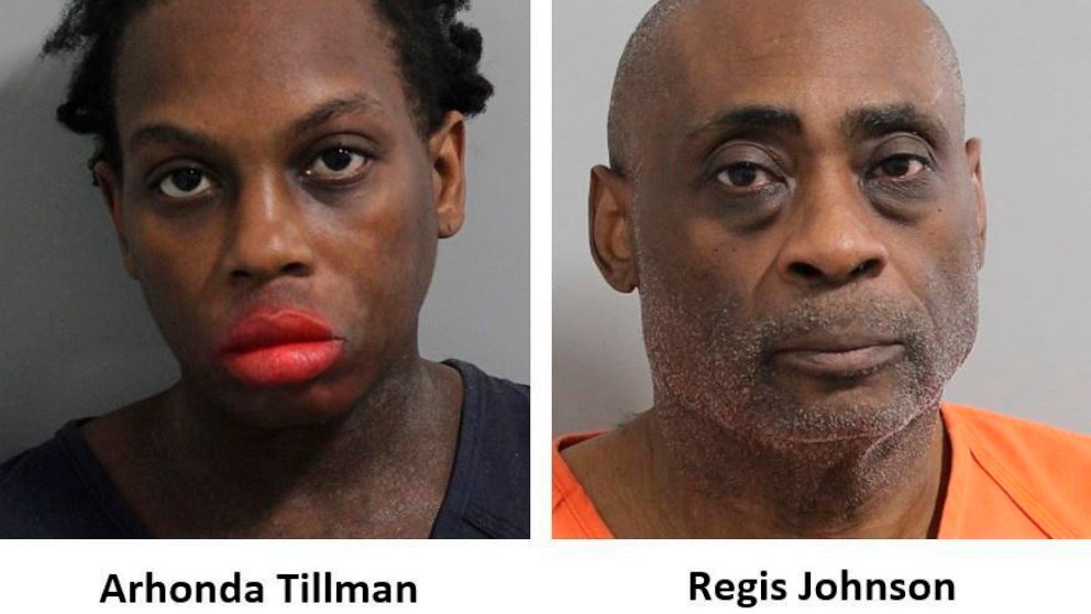 This photo provided by Polk County, Florida, Sheriff's Office shows Arhonda Tillman and Regis Johnson. A 2-year-old girl in Florida weighing less than 10 pounds (4.5 kilograms) died of long-term starvation and her parents were arrested on child abuse