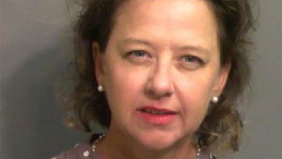 FILE - This booking photo provided by Glynn County, Ga., Sheriff's Office shows Jackie Johnson, the former district attorney for Georgia's Brunswick Judicial Circuit, after she turned herself in to the Glynn County jail in Brunswick, Ga, on Sept. 8, 