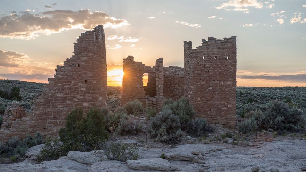 This June 20, 2017, photo provided by Chris Wonderly shows Hovenweep Castle at Hovenweep National Monument on the Colorado-Utah border. The U.S. government will allow oil and gas companies to make lease bids Monday on lands considered archaeologicall