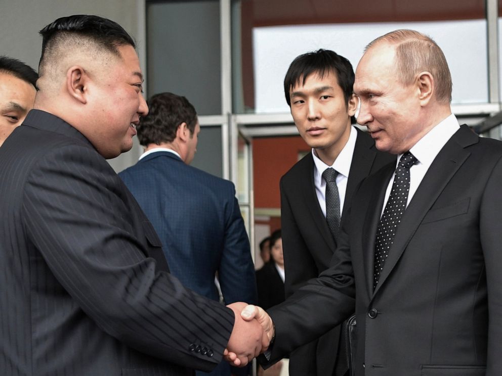 Kim Jong Un, Vladimir Putin Meet For 1st Time, Discuss Nuclear ...