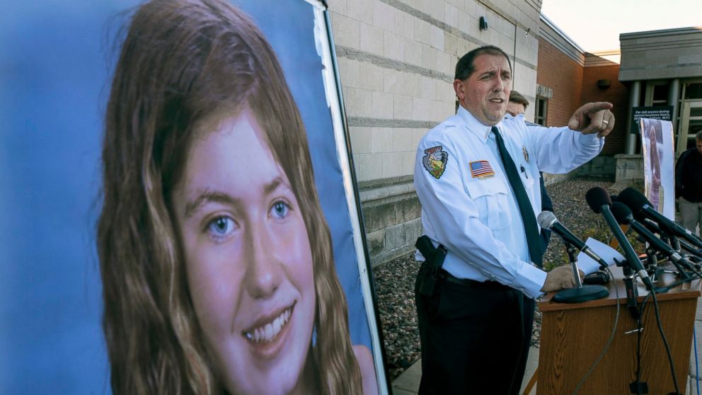 FILE - In this Oct. 17, 2018, file photo, Barron County Sheriff Chris Fitzgerald speaks during a news conference about 13-year-old Jayme Closs who has been missing since her parents were found dead in their home in Barron, Wis. Hormel Foods and Jenni