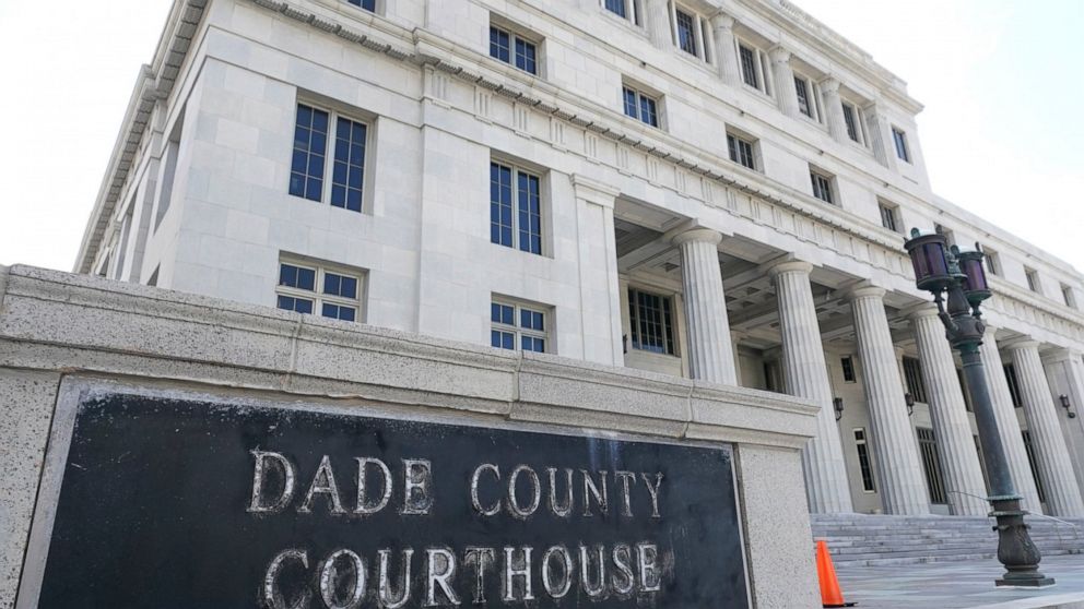 This Oct. 8, 2020 photo shows the Miami-Dade County Courthouse in Miami. Officials say the Miami-Dade County Courthouse will begin undergoing repairs immediately after a review found safety concerns within the building. A joint statement from multipl