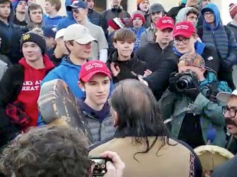 Students In Maga Hats Mock Native American After Rally Abc News
