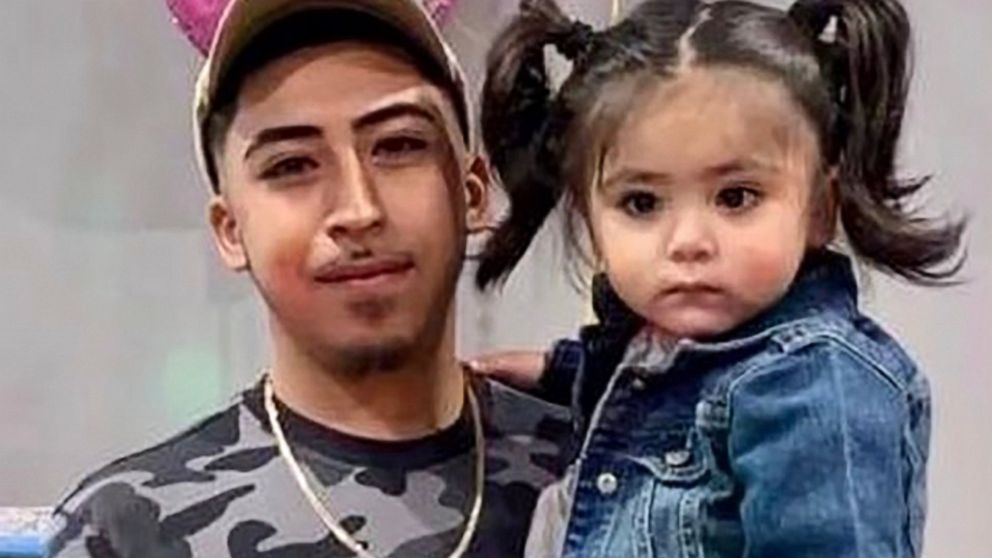 This undated family photo provided by Todd Pugh and Tania Dimitrova, Attorneys for the Alvarez family, shows Anthony Alvarez with his daughter in Chicago. Alvarez was shot and killed after a foot chase with Chicago Police on March 31, 2021. (Courtesy