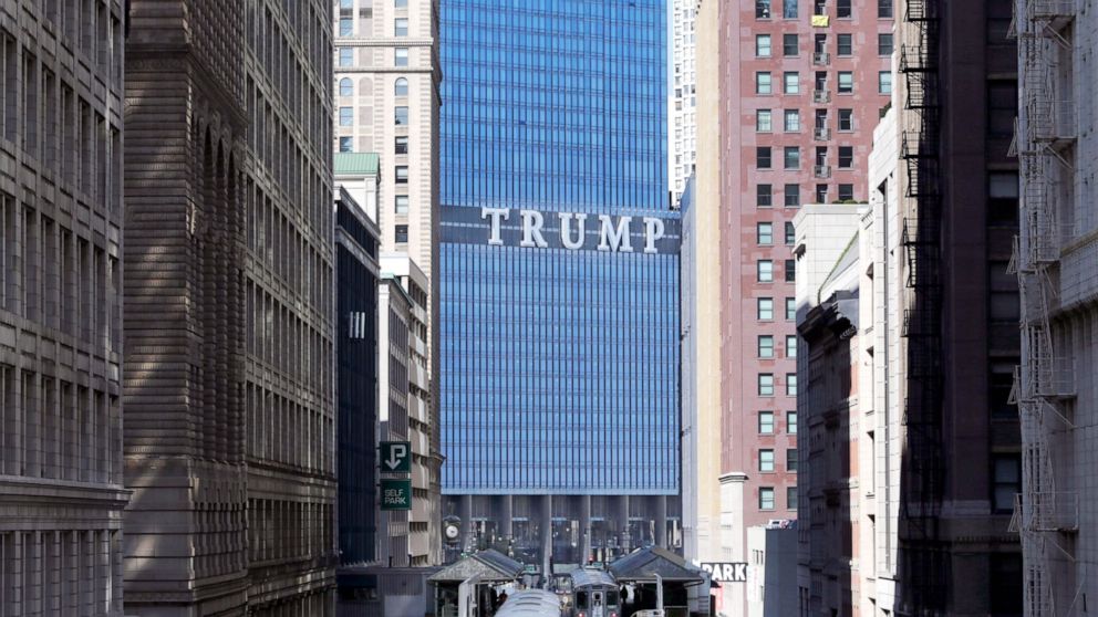 FILE - The Trump International Hotel and Tower is seen looking north on Wabash Ave. in Chicago's famed Loop, on Sept. 17, 2014. New York's attorney general sued former President Donald Trump and his company, Wednesday, Sept. 21, 2022, alleging busine