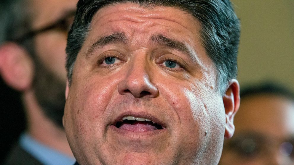 FILE - In this Feb. 7, 2019, file photo, Illinois Gov. JB Pritzker answers questions during a news conference in the governor's office at the state Capitol in Springfield, Ill. Pritzker says he has "no concerns at all" about a media report that feder