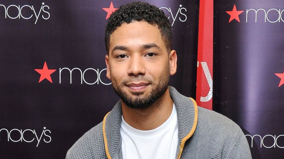 In this Nov. 14, 2015, photo, Jussie Smollett is shown at Macy's Lenox Square during the Sean John 2015 Fall Holiday event in Atlanta. The 36-year-old actor was charged Wednesday with making a false police report when he told authorities he was attac
