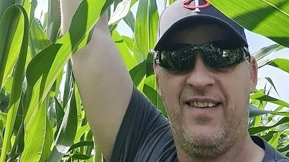 FILE - This image provided by Kristi Magnusson shows Kurt Groszhans in one of his fields in Ukraine in July 2021. Groszhans, a North Dakota farmer who had been detained in Ukraine since November 2021 on accusations that he planned to kill his busines