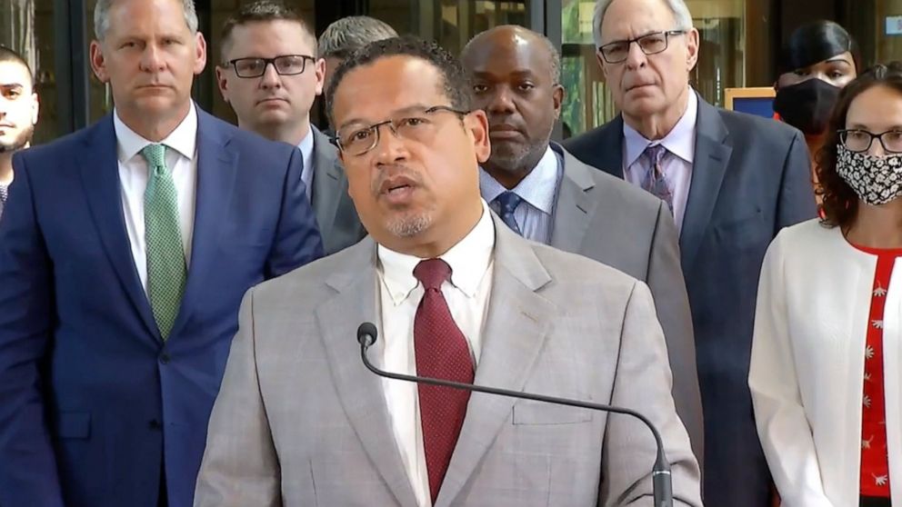 FILE - In this June 25, 2021, file image taken from video, Minnesota Attorney General Keith Ellison speaks to the media at the Hennepin County Courthouse in Minneapolis. The judge who handled former Minneapolis Police Officer Derek Chauvin's murder t