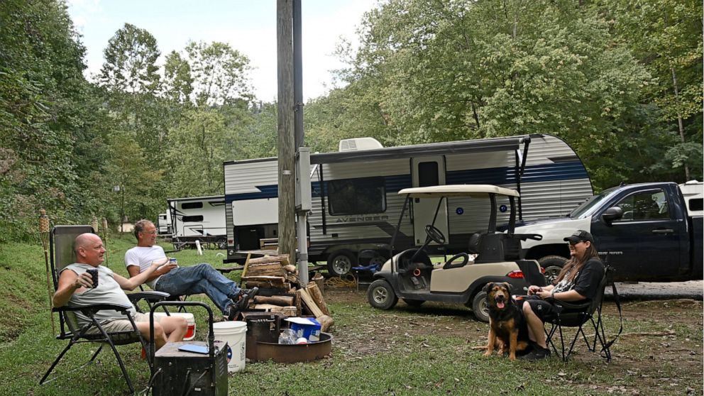 Trailers offer temporary home as flood victims plan future