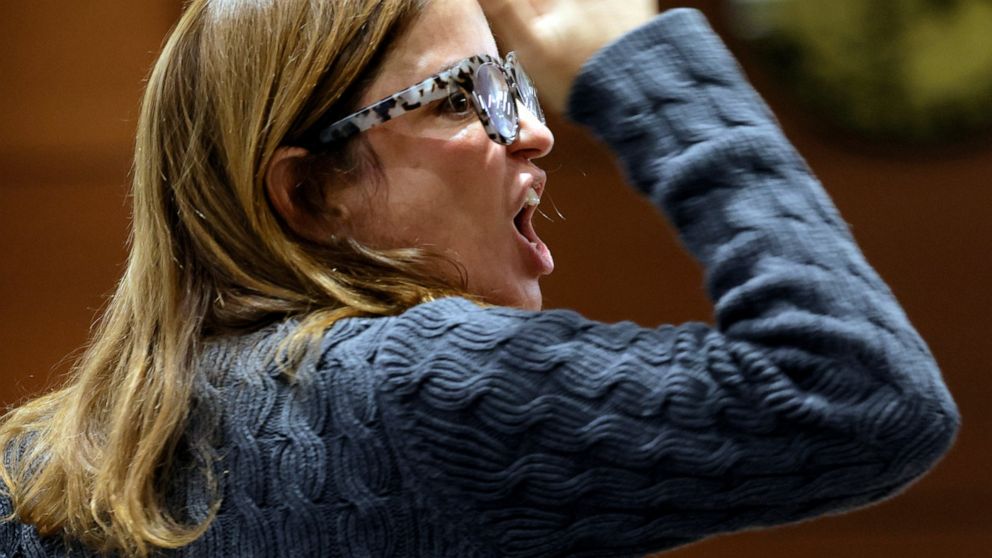 Patricia Padauy Oliver speaks during her victim impact statement in the sentencing hearing for Marjory Stoneman Douglas High School shooter Nikolas Cruz at the Broward County Courthouse in Fort Lauderdale, Fla. on Tuesday, Nov. 1, 2022. Padauy Oliver