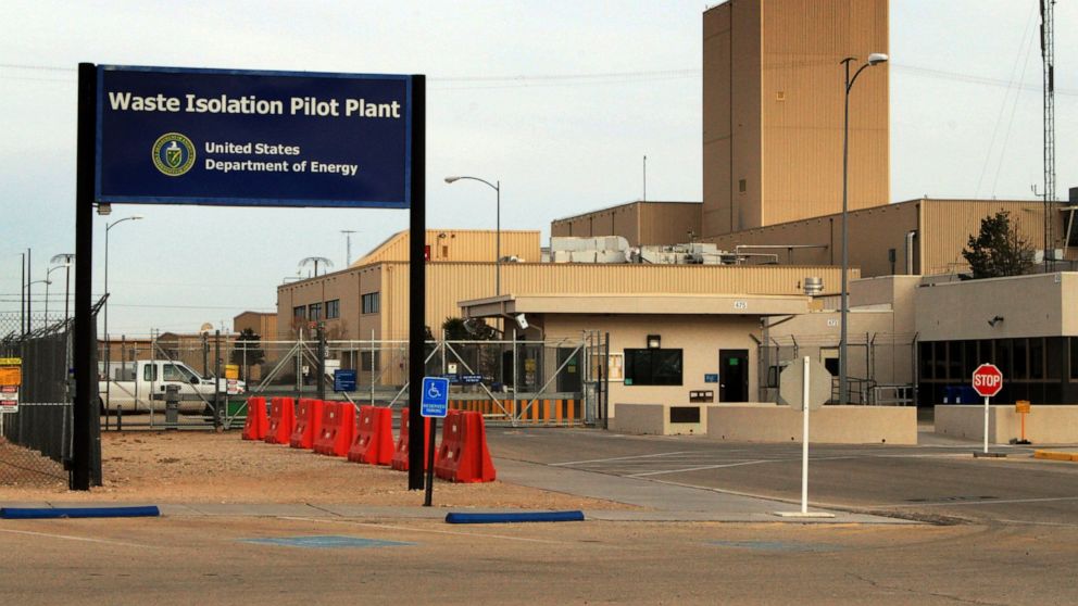 FILE - This March 6, 2014, file photo shows the Waste Isolation Pilot Plant, the nation's only underground nuclear waste repository, near Carlsbad, New Mexico. On Tuesday, Nov. 22, 2022, officials at the facility said workers there started using a ne